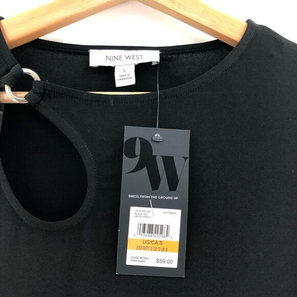 Nine West Ring Key‎ Hole Top Black Small - Picture 5 of 8